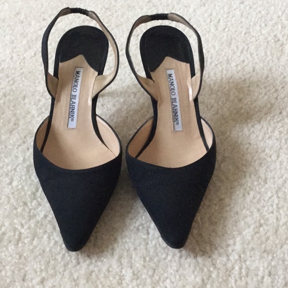 Manolo Blahnik Carolyne mid heel sling back pump - Picture 1 of 11